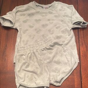 Disney Green Short Sleeve Tee & Shorts Set